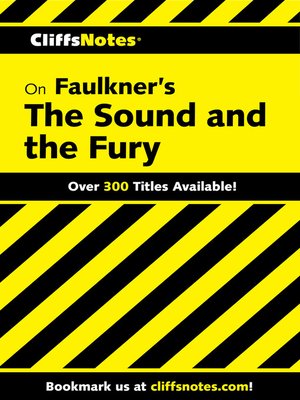cover image of CliffsNotes on Faulkner's the Sound and the Fury